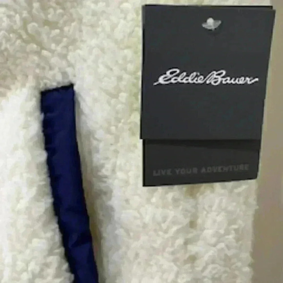 NEW Eddie Bauer Shearling‎ Fleece Hooded Vest Child’s Size 14 NWT - Picture 7 of 9